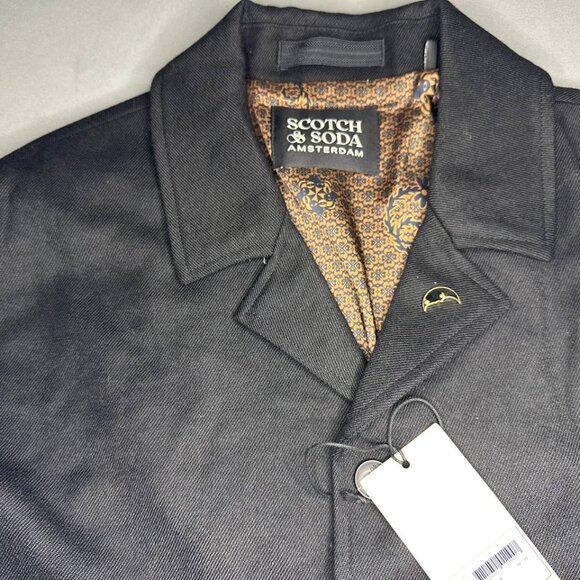Brand New Scotch Soda Men's Embroidered Wool-Blend Blazer Size M - Picture 2 of 13